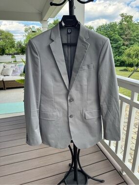 Express Extra Slim Men’s Suit Jacket Blazer 38R Light Gray